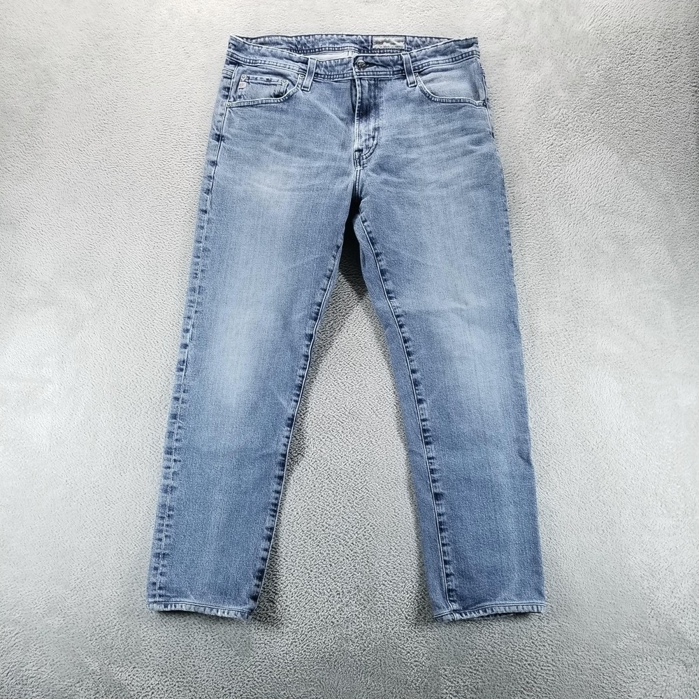 AG Jeans Mens 36 Blue Tellis Modern Slim Tapered Light Wash Stretch Mid Rise
